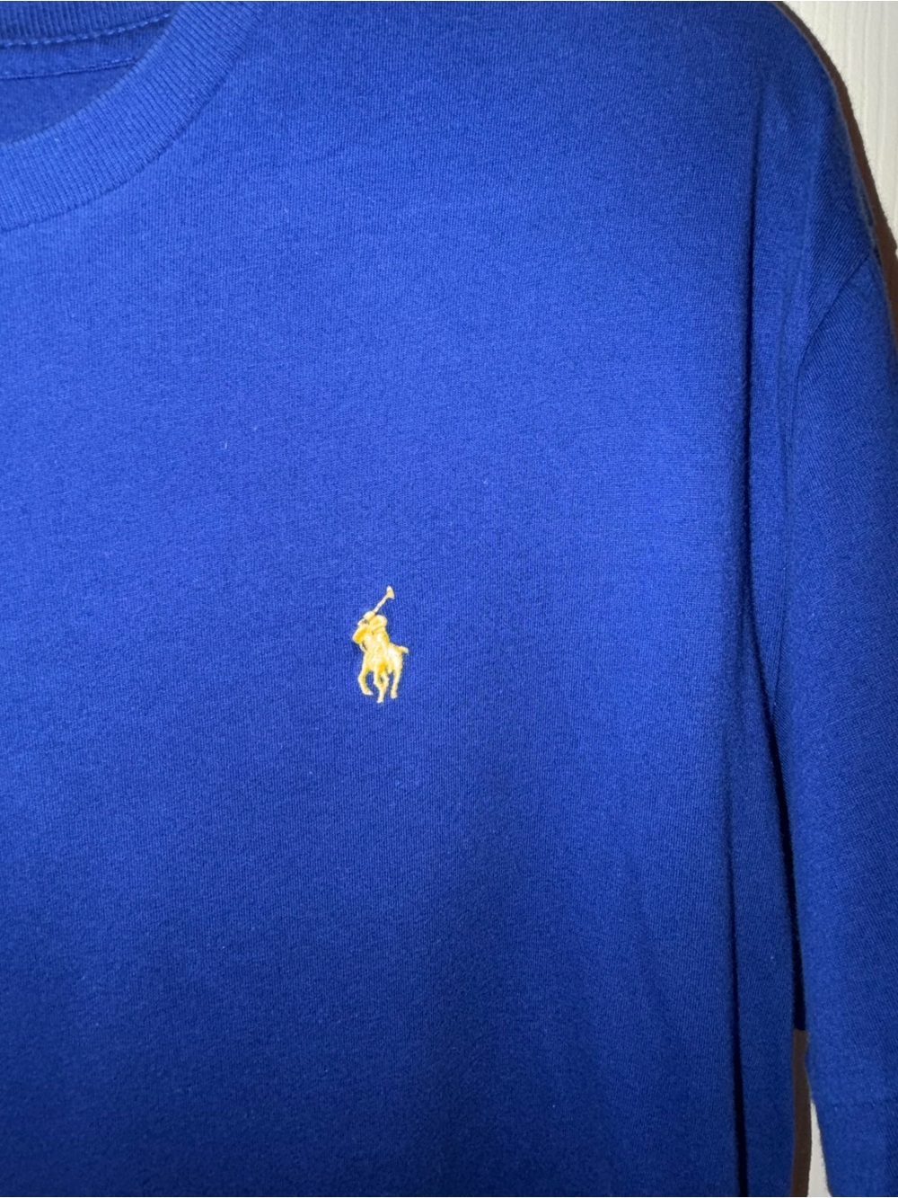Polo by Ralph Lauren Short-Sleeve Crew T-Shirt - Blue with Yellow Pony - Picture 2 of 9
